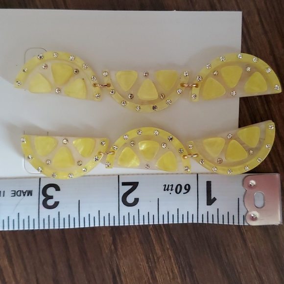 Lemon Wedge Earrings NWT - Picture 5 of 5